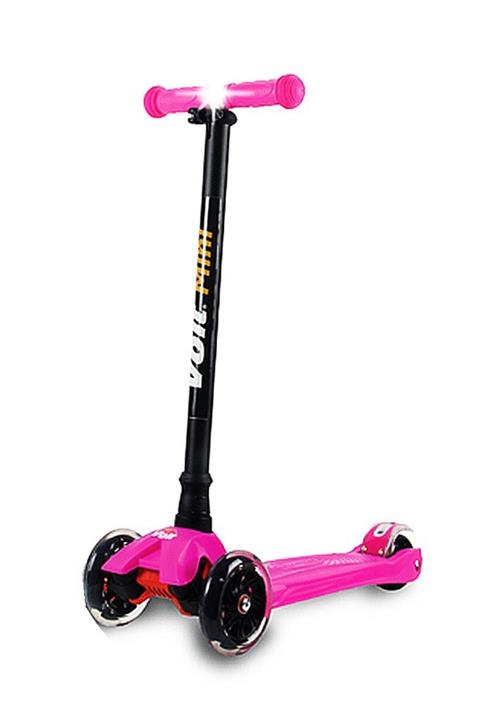 Voit Mini Led Işıklı 3 Teker Scooter Fuşya