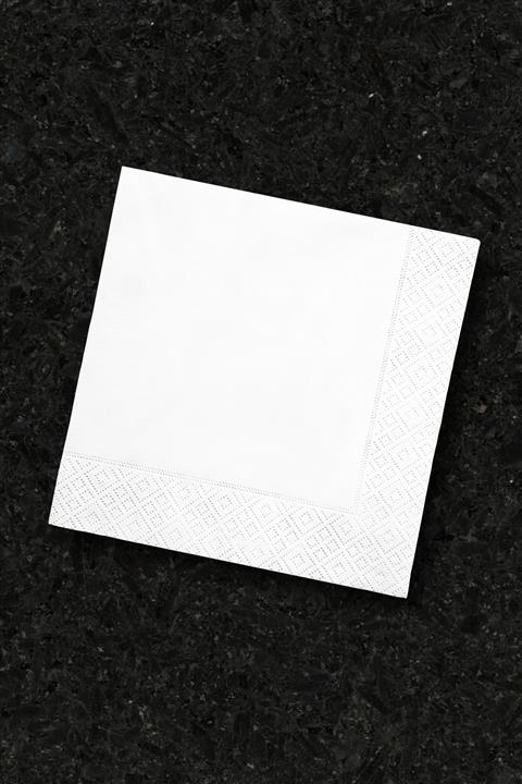 Story 33x33 Cm 2 Katlı 50'li Kenar Desenli Kare Beyaz Renkli Kağıt Peçete