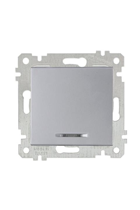 Mutlusan Rita Priz Serisi Inox Işıklı Anahtar