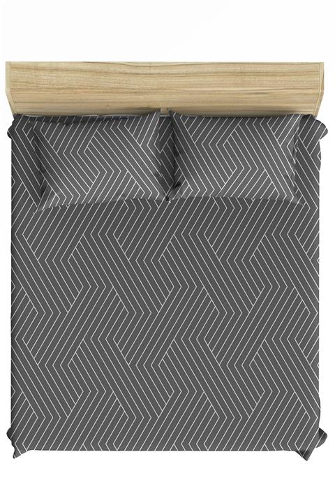 makiteks %100 Pamuk 57 Tel Ranforce Lastikli Çarşaf Seti 90x190, 1 Adet 50x70 Yastık Kılıfı