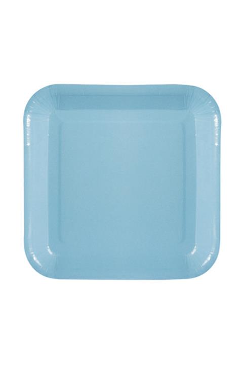 TT Tahtakale Toptancıları Karton Tabak Düz Renk Kare Model 18 Cm (8 Adet)