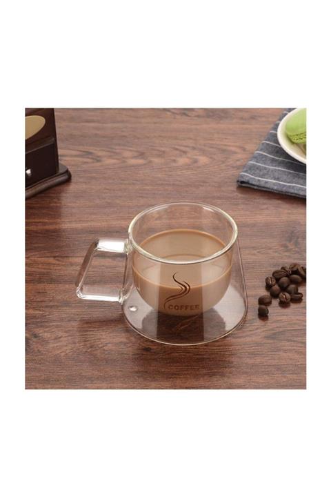 Lavin Coffee Çift Cidarlı Kupa Fincan 200 ml Çift Katmanlı Bardak 1 Adet B06
