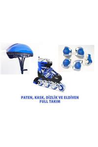 Ant sports Çocuk Çift Sıra Ayarlanabilir Işıklı Mavi Full Paten Takımı