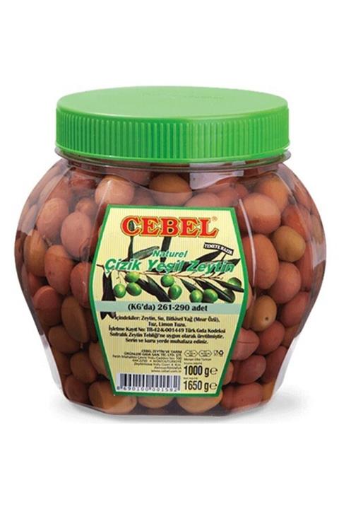 Cebel Iri Yeşil Çizik Zeytin Pet 1000 gr