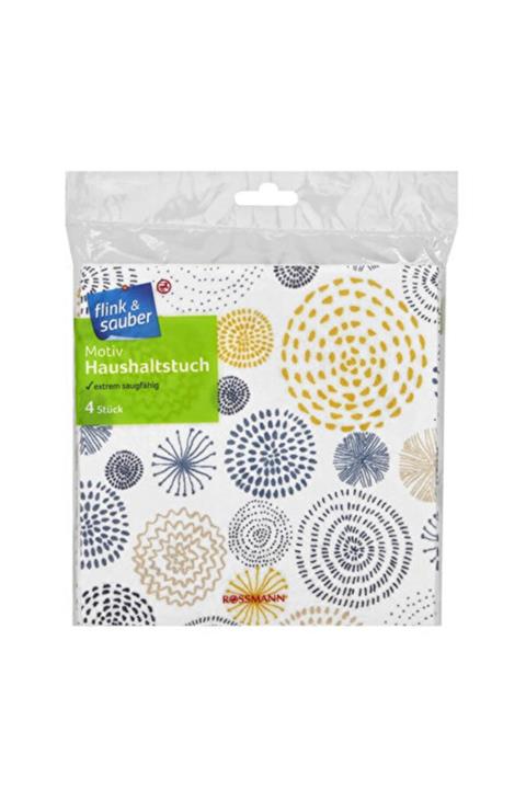 Flink Sauber 4'lü Desenli Temizlik Bezi
