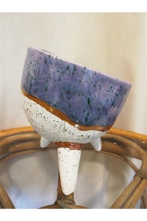 nomad plants El Yapımı Ayaklı Ufo Seramik Saksı