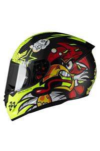 MT Helmets Mt Stınger Chıcken A1 Gloss Black Smoke Vizor Motosiklet Kaskı