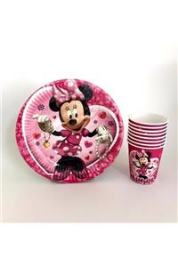 Parti Seza Minnie Mouse Tabak Ve Bardak