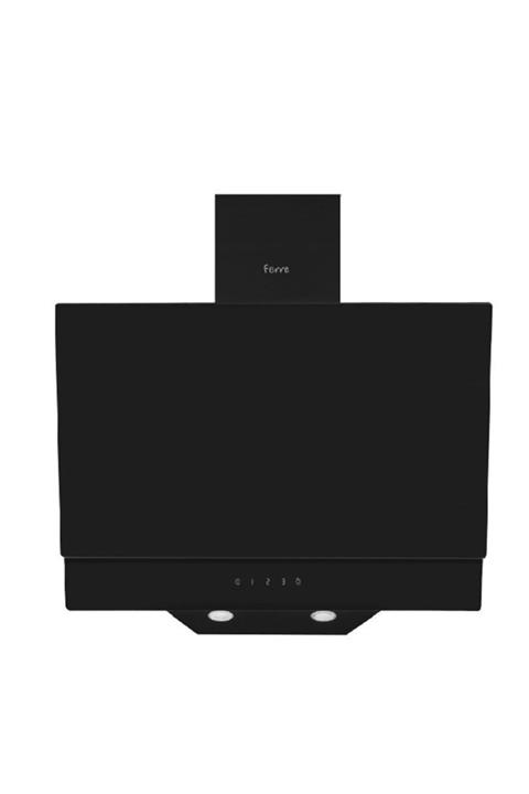 Vorne D010 Siyah Dokunmatik Yatık Cam Davlumbaz