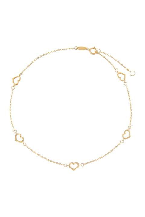 Moda Kulesi Altın Halhal Kalpli Halhal