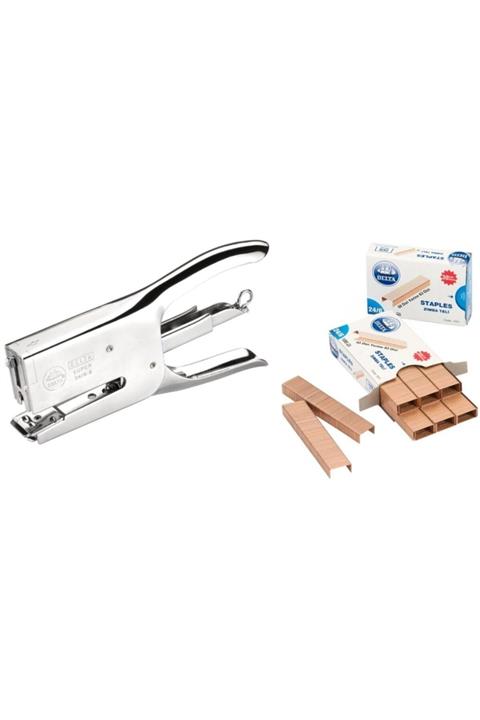 Delta 105 Zımba Makinası Büyük Boy Pens Tipi 24/6 Tel Hediyeli