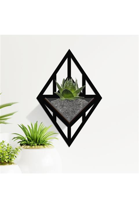 standarts Duvar Askılı Ahşap Dekoratif Saksı