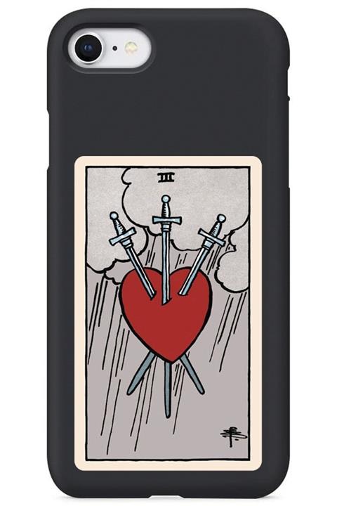 KVK PRİVACY Iphone Se 2020 Siyah Lansman The Heart Desenli Telefon Kılıfı