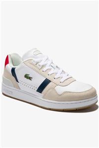 Lacoste T-Clip 0120 2 Sfa Kadın Beyaz - Lacivert - Kırmızı Sneaker 740SFA0043