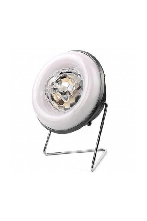 By adm Dönen Disko Ampullü Solar Şarjlı Disko Topu Ve Kamp Feneri Cl-906