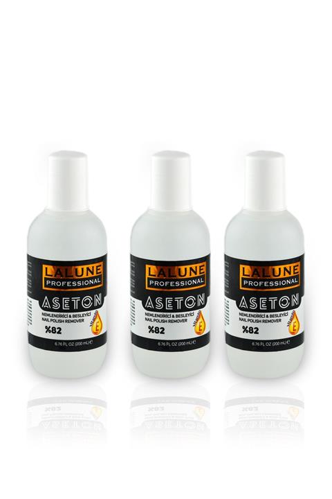 Lalune Professional Oje Çıkarıcı Aseton 200 Ml Beyaz 3 Adet