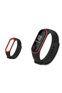 Xiaomi Mi Band 3/4 Uyumlu Akıllı Bileklik Kordon Çift Renk Alerji Ve Kaşıntı Yapmayan Silikon Kayış