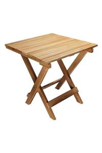 Bysay Ahşap Katlanır Bahçe Sehpası , Balkon Teras Plaj Sehpası 40x40