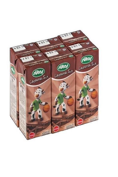 Sütaş Çikolata Aromalı Süt 180 ml 6'lı