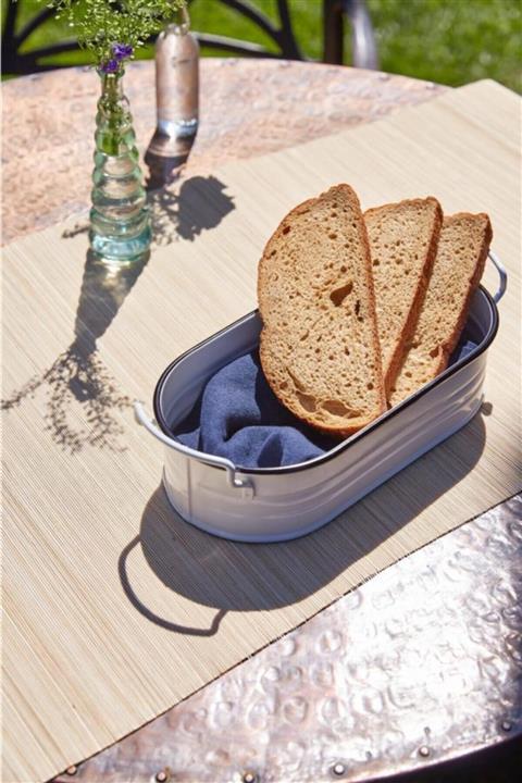 çilekev Beyaz Siyah Rimli Elips Tepsi Ekmeklik Saksılık 29,5x13x10 Cm