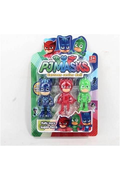 CAN Pjmasks 3 Lü Figür Set Pijama Maskeli Oyuncak Pijamaskeliler