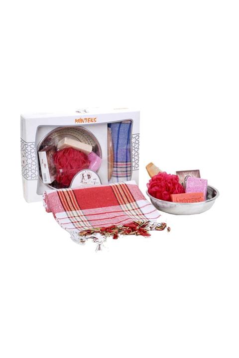 Minteks 7'Lı Gumus Hamam Setı- Kırmızı 152400249