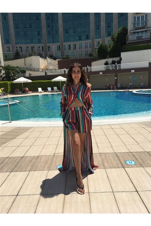 POOKİEEWEST Kimono Çizgili