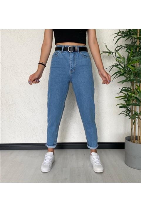 NONA Yüksek Bel Mom Jean - Açık