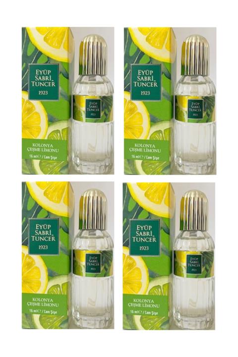 Eyüp Sabri Tuncer Çeşme Limonu Kolonyası 16 ml Spreyli Cam Şişe Mini-cep Boy X 4 Adet