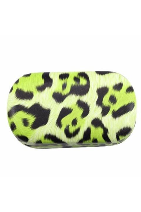 TAMER ONLİNE Kontakt Lens Saklama Kabı Aynalı Yeşil Leopar