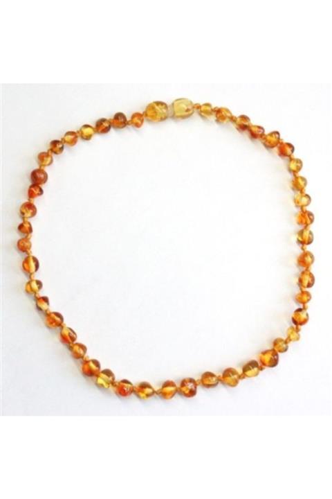 Kehribar Oval Bal Rengi Orijinal Sertifikalı Kız Erkek Bebek Kolye