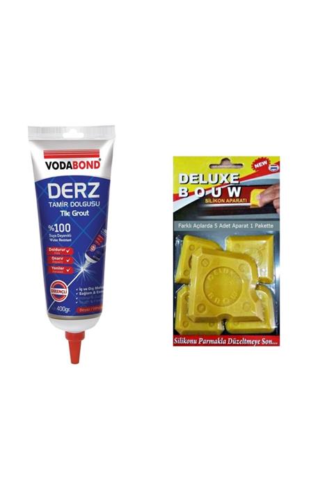 EYM Vodaseal Hazır Derz Dolgu Beyaz 400 Gr + Silikon Derz Çekme Aparatı Set