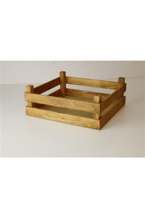 Kadraj Ahşap Kasa Sandık Sepet 16cmx20cm