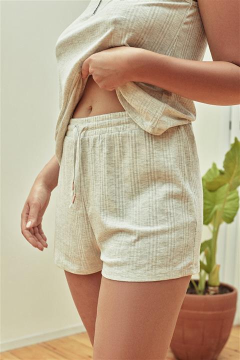 Penti Melange Rib Şort