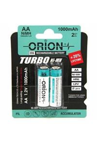 Orion 1.2v 1000mah Ni-mh Aa Şarj Edilebilir Kalem Pil 2'li Paket