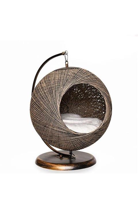 Lepus Swing Salıncaklı Hasır Kedi Yuvası Eskitme