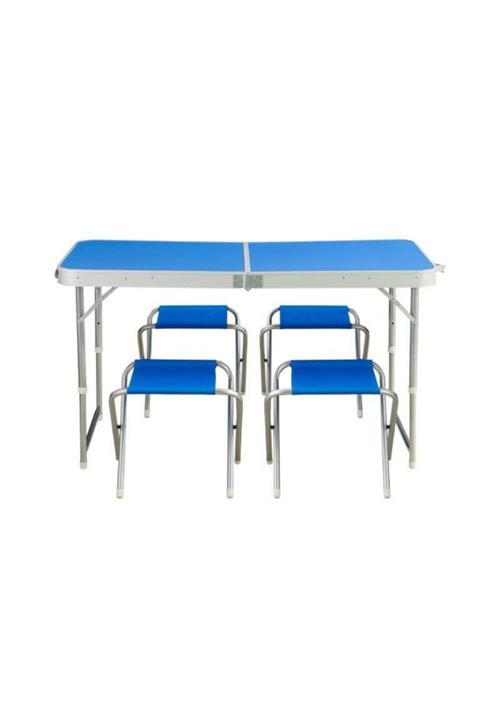 asbayrak Katlanır Alüminyum 4 Tabureli Masa Seti