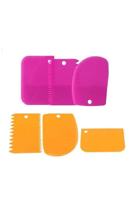 FırsatVar Hamur Kesici Kazıyıcı Spatula Set Pasta Kek Dekor Şekillendirici