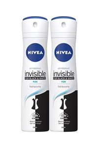 Nivea Invısıble Black&whıte Pure Sprey Deodorant 150 ml Kadın 2'li Avantaj Paketi