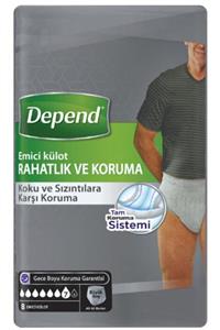 Depend Erkek Emici Külot 8 Adet Büyük Boy 48-58 Beden