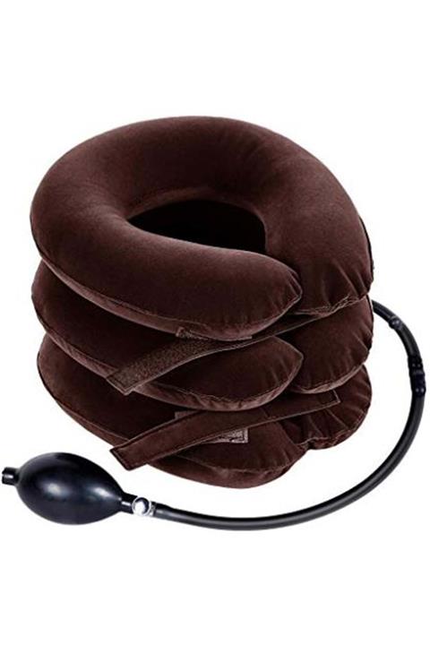 MİYANG Üç Katlı Ayarlanabilir Boyun Diski Boyunluk Masaj Aleti Boyun Traksiyon Yastığı