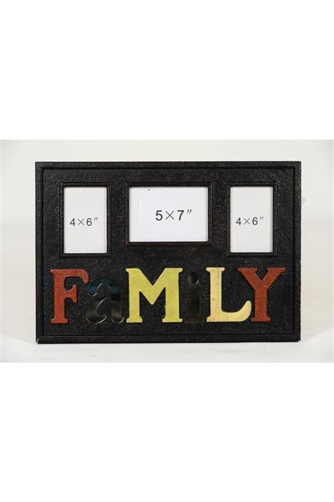 MESHUR STORE Ahşap Duvara Asmalı Family Resim Çerçevesi 55 Cm