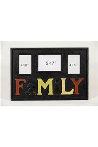 MESHUR STORE Ahşap Duvara Asmalı Family Resim Çerçevesi 55 Cm
