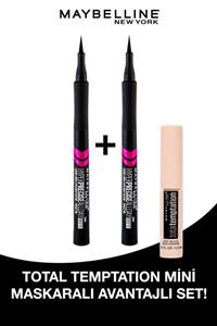 Maybelline New York 2'li Hyper Precise All Day Eyeliner 701 Matte Onyx + Total Temptation Mini Maskara