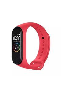 PUFWİN Pufwin  Mi Band 3 4 Uyumlu Silikon Kordon Kırmızı