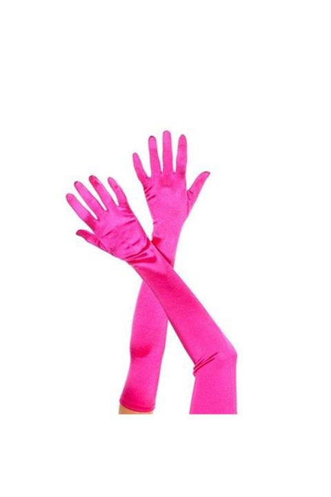 MİSSDURU Pembe Saten Abiye Eldiveni-