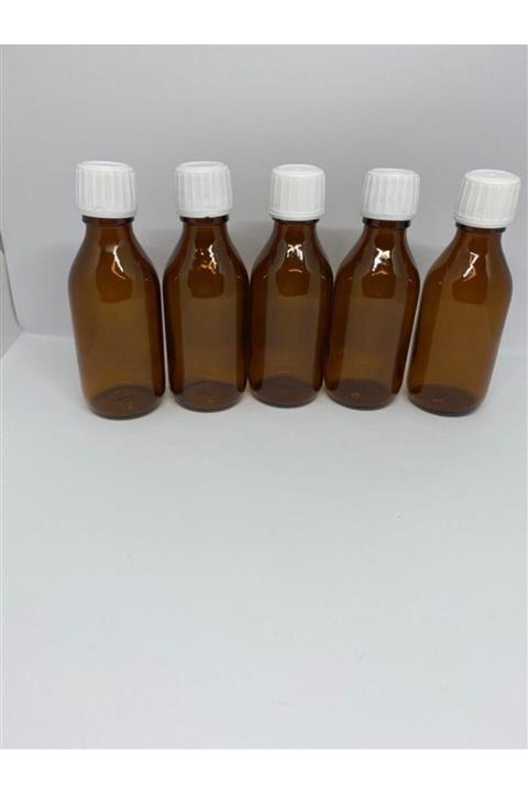 parlakcam Kilit Kapaklı Cam Ilaç Şişesi 10 Adet 100 ml
