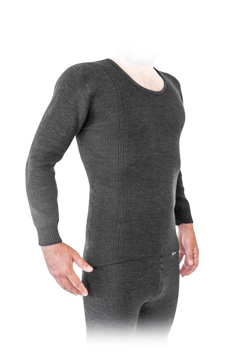 DERTEX Unisex Antrasit Örme Uzun Kol Fanila