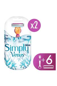 Gillette Venus Gillette Simply Venus 3 Tıraş Makinesi + 3 Yedek Tıraş Bıçağı x 2