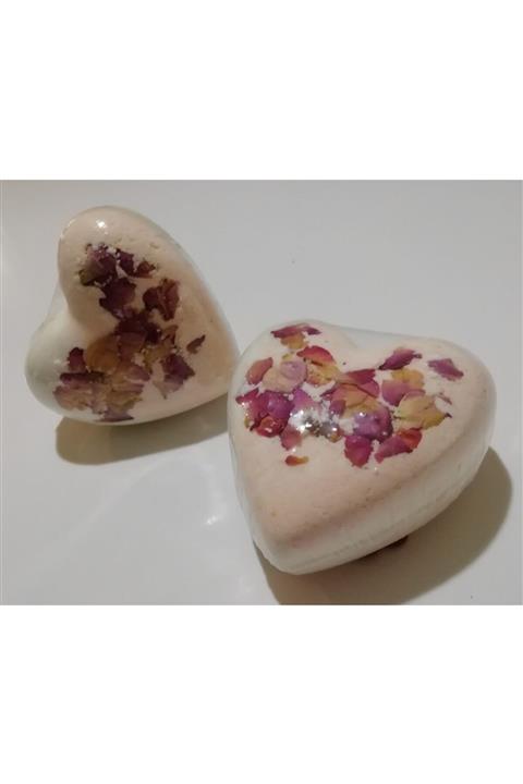 MisBizDM Güllü Banyo Bombası Kalp-180-250gr Arası